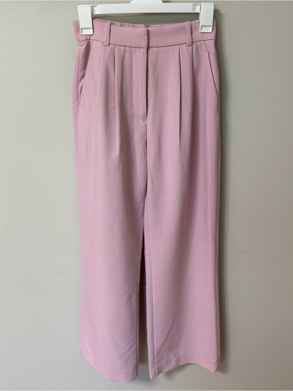 Abercrombie & Fitch Pants Womens 00 Pink Pleated Wide Leg Twill Dress Trousers